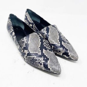 Marc Fisher Snakeskin Print Zurri Pointed Toe Loafers